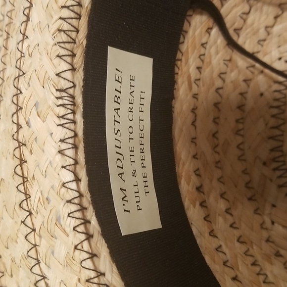 💕MICHAEL STARS💕 Raffia Embroidered A La Playa Straw Floppy Hat NWT - Picture 7 of 11